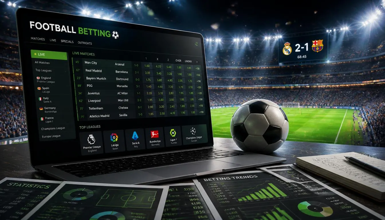 Football betting illustration